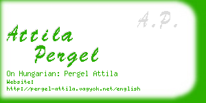 attila pergel business card